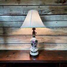 Vintage Leviton Ceramic Floral Hand Painted Table Lamp picture