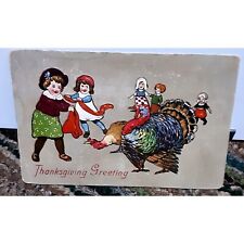 Vintage 1907 Thanksgiving Greeting Post Card Dexter Illinois Post Mark picture