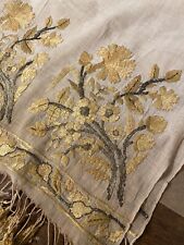 ANTIQUE OTTOMAN CARNATION EMBROIDERED FANCY TOWEL picture