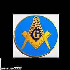 Blue Lodge Classic Masonic Auto Emblem FreeMasonry Car Lodge Mason Freemason PHA picture