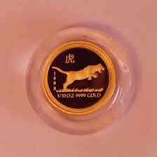 1998 Lunar Year of the Tiger 1/10oz Gold Proof Coin in Box - Perth Mint Series 1 picture
