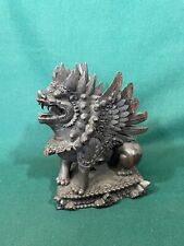 Vintage Hand Carved Wooden Indonesian Singa Bersayap Winged Lion Figure picture