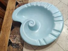 Vintage MCM Turquoise XL Collectible Ceramic Ashtray 1950s Large 11