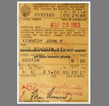 John F Kennedy Driver's License PHOTO 1963 5x7 Photo Amazing Expired License picture