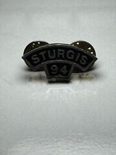 Vintage Sturgis 94 Motorcycle Collectible Oxidized Lapel Pin Dual Clutch Back 1