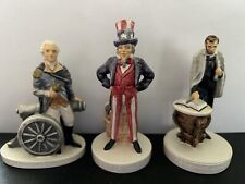 Vintage Sebastian Miniatures George Washington, Uncle Sam, and Abraham Lincoln picture