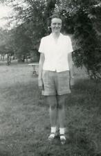 #268-B Vtg Photo YOUNG WOMAN IN SHORTS c Early 1900's picture