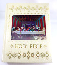 Vintage Large Catholic Family Bible Holographic Cover 1970 Edition Graphics picture