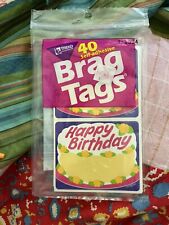 Vintage birthday Brag Tags New Old Stock picture