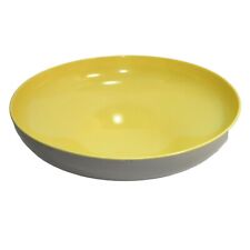 Mid Century Modern Serving Bowl Yellow Beige Footed Umbra Melamine Design picture