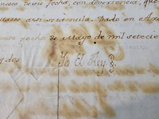 RARE YO EL REY COLONIAL Cuban SPAIN GOVERNOR Signed Document AUTOGRAPHED 1762 picture