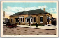 Vtg Marlboro Massachusetts N.Y,N.H. & Hartford Railroad Station 1920s Postcard picture