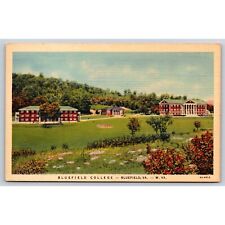 Vintage Linen Postcard Bluefield College Bluefield VA WV Unposted picture