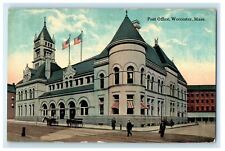 c1910s Post Office, Worcester, Massachusetts MA Posted Antique Postcard picture