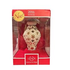 Lenox 2016 Annual Spire Ornament Pierced Gold & Ivory Egg Shell Christmas NEW picture