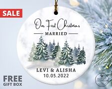 Personalized Married Ornament, Our First Christmas Ornament picture