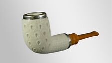 Large Block Meerschaum Pipe double Silver with case D-8 picture