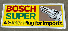 BOSCH - Spark Plug Raised Metal Service Sign Gas Oil Garage Import 9.5x23.5 picture