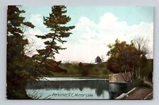 Herkimer NY-New York, Mirror Lake Vintage Souvenir Postcard picture