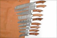 9 Pc's Beautiful Custom hand made Damascus steel Chef knife Set. (ZE-1103-Ch+RB) picture