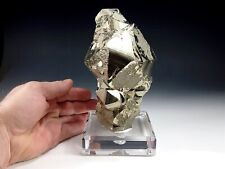 Large Showy Natural Pyrite Crystal Specimen with Super Brilliant Luster picture