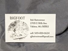 Bob Heironimus The Man Inside Bigfoot? Autograph Signed Business Card picture