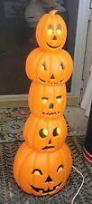 Vintage Union Don Featherstone 34” Pumpkin Totem Halloween Blow Mold - works VGC picture