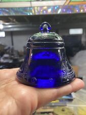 Telephone Pioneers Of America Cobalt Blue Bell Paperweight, 1993 picture