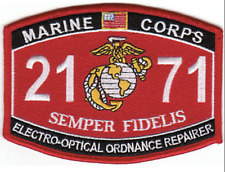 MARINE CORPS MOS 2171 ELECTRO-OPTICAL ORDNANCE REPAIRER EGA EMBROIDERED PATCH picture