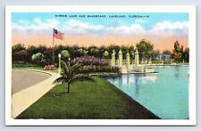 Postcard Mirror Lake and Bandstand Lakeland Florida FL picture