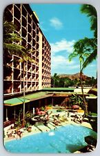 Hotel & Resort~Waikiki Biltmore Pool Terrace Honolulu HI~Vintage Postcard UNP picture
