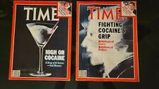 Vintage 1981 2 issues plastic TIME Magazine Cocaine MINT CONDITION NO LABEL picture
