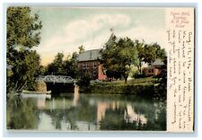 1906 Town Hall From River Bridge Epping New Hampshire NH Posted Antique Postcard picture