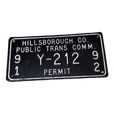 1992 Hillsborough County Public transportation Collectible license Plate Vintage picture
