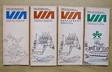 VIA RAIL CANADA Lot of 3 Regional Timetables plus 1 Supplement, Summer 1978 picture