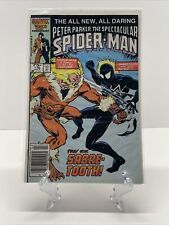 SPECTACULAR SPIDER-MAN #116 (Marvel Comics 1986) -- Sabretooth Cover Newsstand picture
