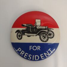 Vintage Gerald Ford For President Model-T 3'' Political Pin Button 1976 Rare picture