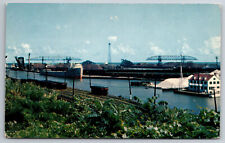 Vintage Postcard OH Ashtabula Harbor Coast Guard Station Aerial View -5199 picture