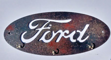 Ford Motors Sign FAKE Rust Metal Patina Keyrack Plaque Man Cave HOTROD MUSTANG m picture