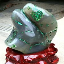 2.36Kg Beautiful Colourful agate Geode polishing furnishing article +stand X55 picture