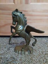 Vintage Solid Brass Pegasus Flying Horse Figurine 8” Tall picture