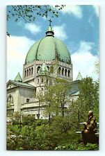 The Dome of The Basilica St Joseph's Oratory 26 Foot Cross on top Postcard E9 picture