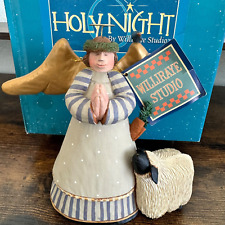 Williraye Studio O Holy Night Praying Angel Figure w/Sheep WW2536 Folk Art +Box picture