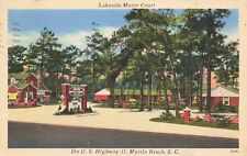 Lakeside Motor Court, Myrtle Beach, South Carolina Vintage PC Posted 1951 picture