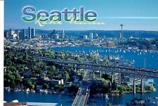 NEW 4x6 Unposted Postcard Seattle Washington Lake Union downtown aerial view  picture