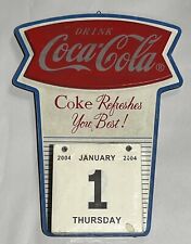Vintage Coca Cola Fishtail Calendar Holder Sign 