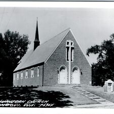 c1950s Mondovi, Wis RPPC Zion Lutheran Church Real Photo Postcard Vtg WI A113 picture