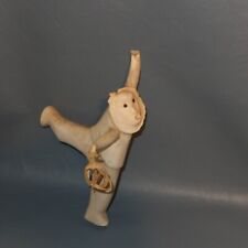 Vintage ANTLER Carving Sculpture Figure MAN Running Dancing Native Inuit Tribal picture