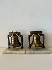 Vintage Liberty Bell New Diamond Bookends Marble Base picture