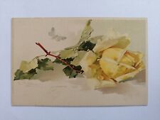 cpa Magnifique LITHO MEISSNER & BOOK C. SMALL Rose Yellow Goutte d'Eau Papillon picture